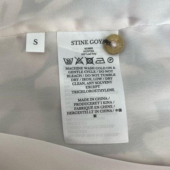 Stine Goya Hunter Leaf Midi Dress in Pale Pink / Black Size Small - Picture 11 of 12